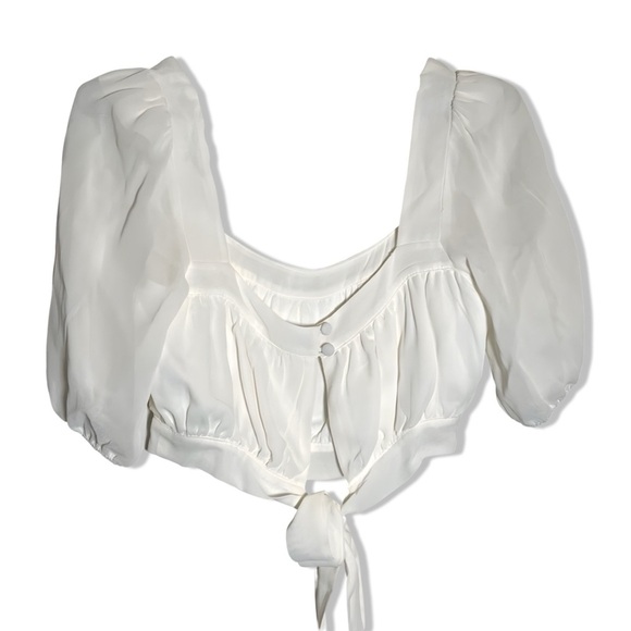 Reformation Two Piece Set | Top & Midi Skirt | Ivory | Size: 8 - Picture 5 of 6